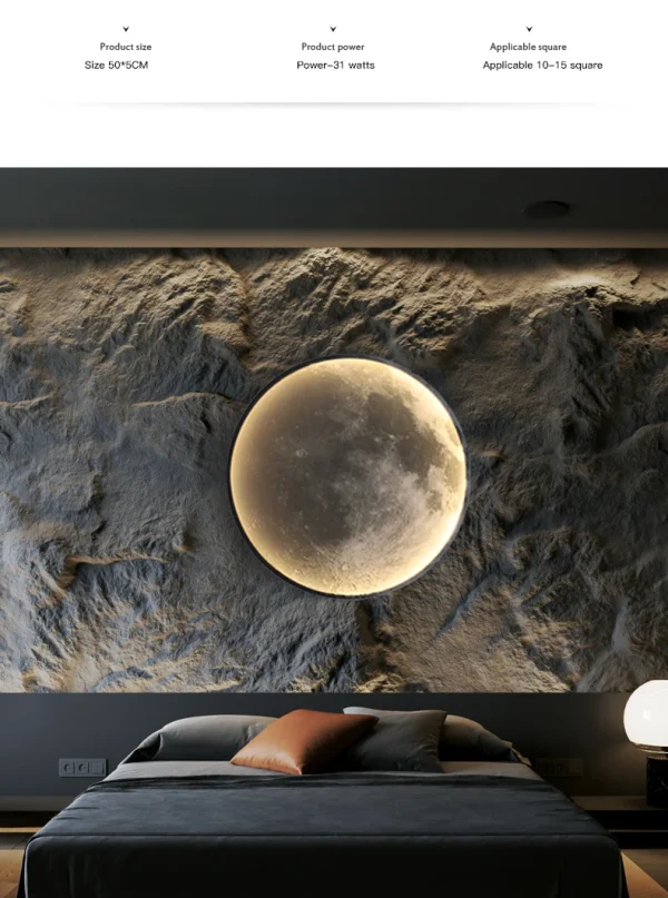 LED Moon Wall Lamp - Image 3