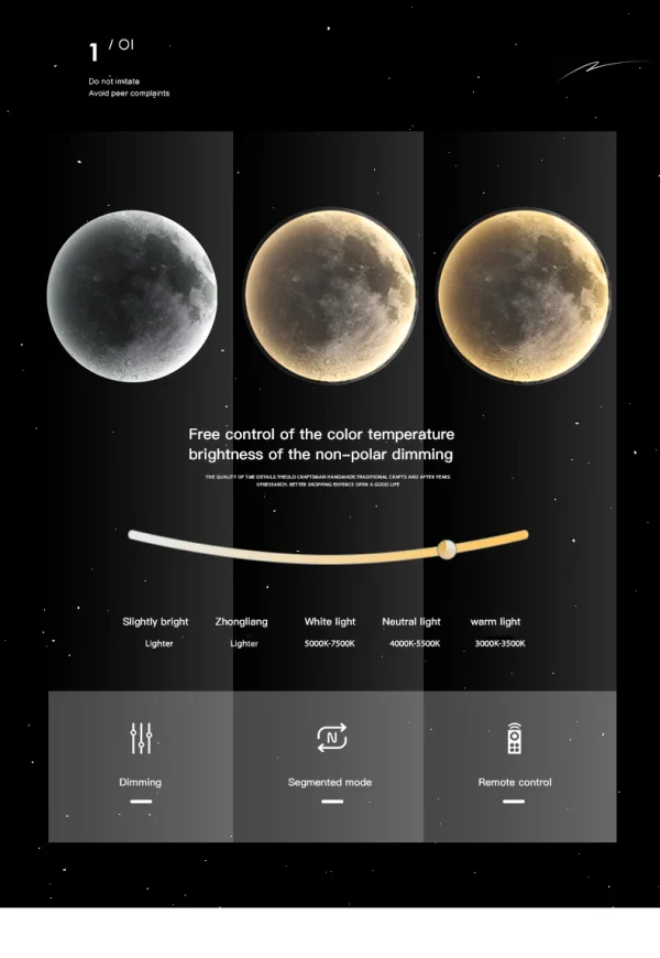 LED Moon Wall Lamp - Image 4