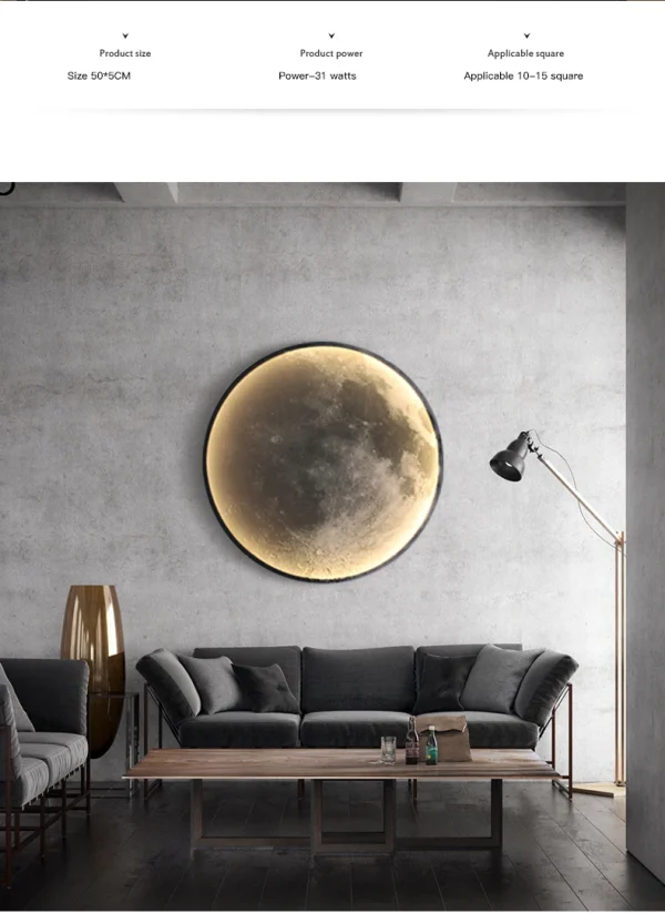 LED Moon Wall Lamp - Image 2