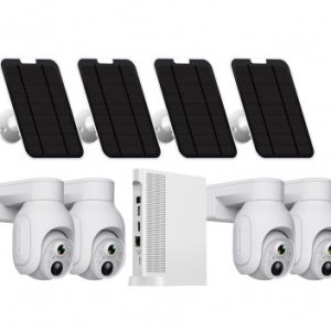 Solar PTZ CCTV - 4 Camera Kit 10CH NVR (White)